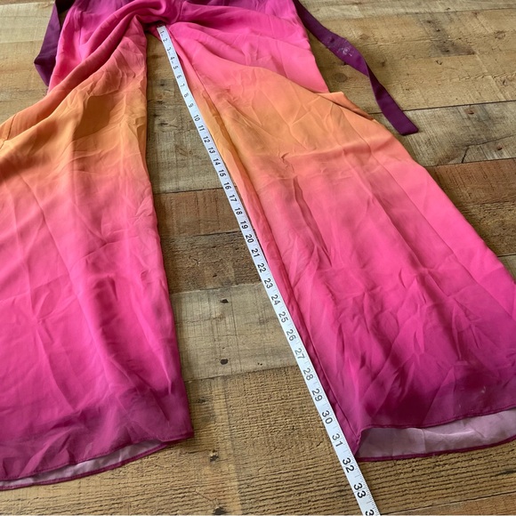 Amanda Uprichard Ariya Wide Leg Sunset Ombre Palazzo Pants with Tie XS - Picture 7 of 9